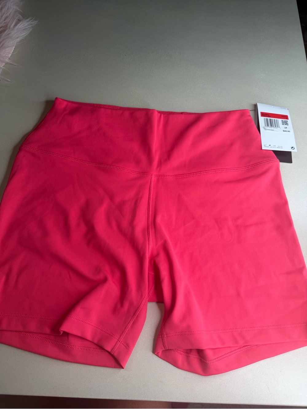 Nike Women's Hot Pink Mid-Rise Bike Shorts